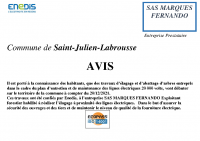 AVIS DE PASSAGE COMMUNE Saint-Julien-Labrousse